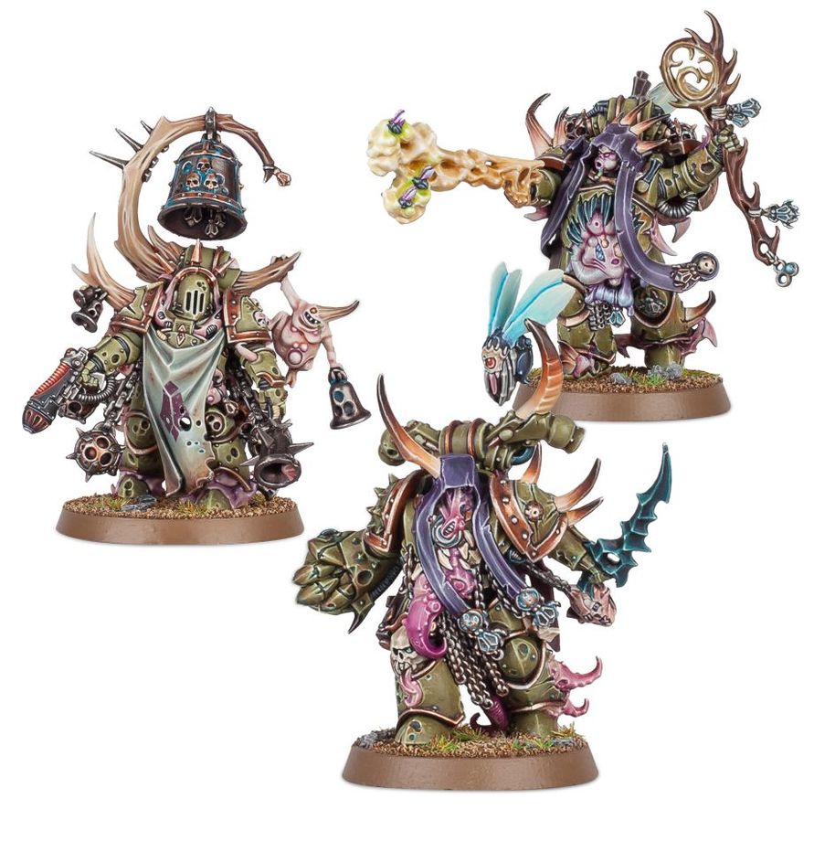 Death Guard - Malignant Plaguecaster, Noxious Blightbringer, and Plague Marine Champion - Web Exclusive
