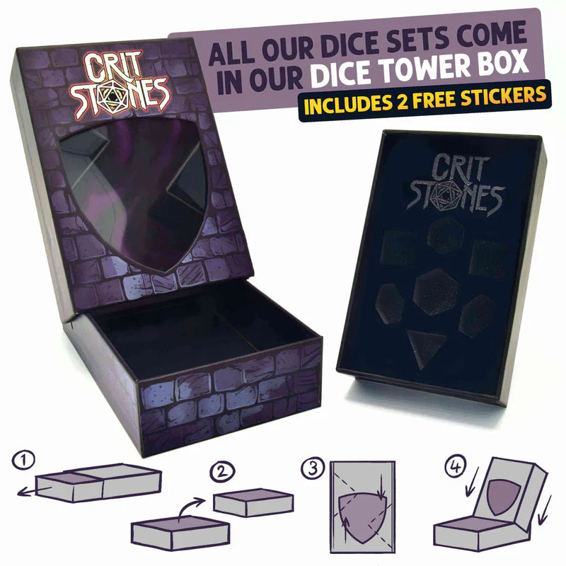 Crazed Enigma Metal RPG Dice Set