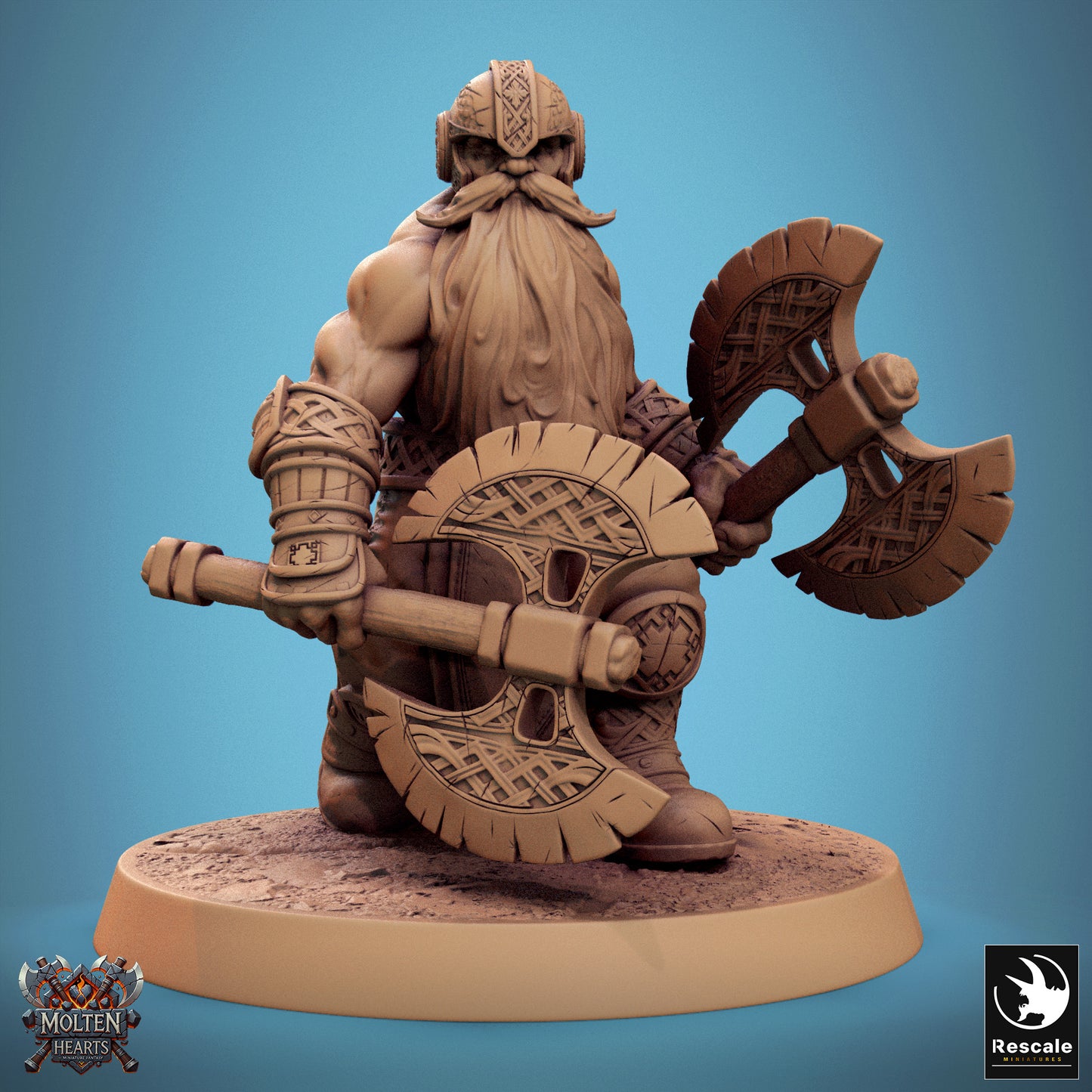 Dwarf Warrior - Dual Ax Walk Look