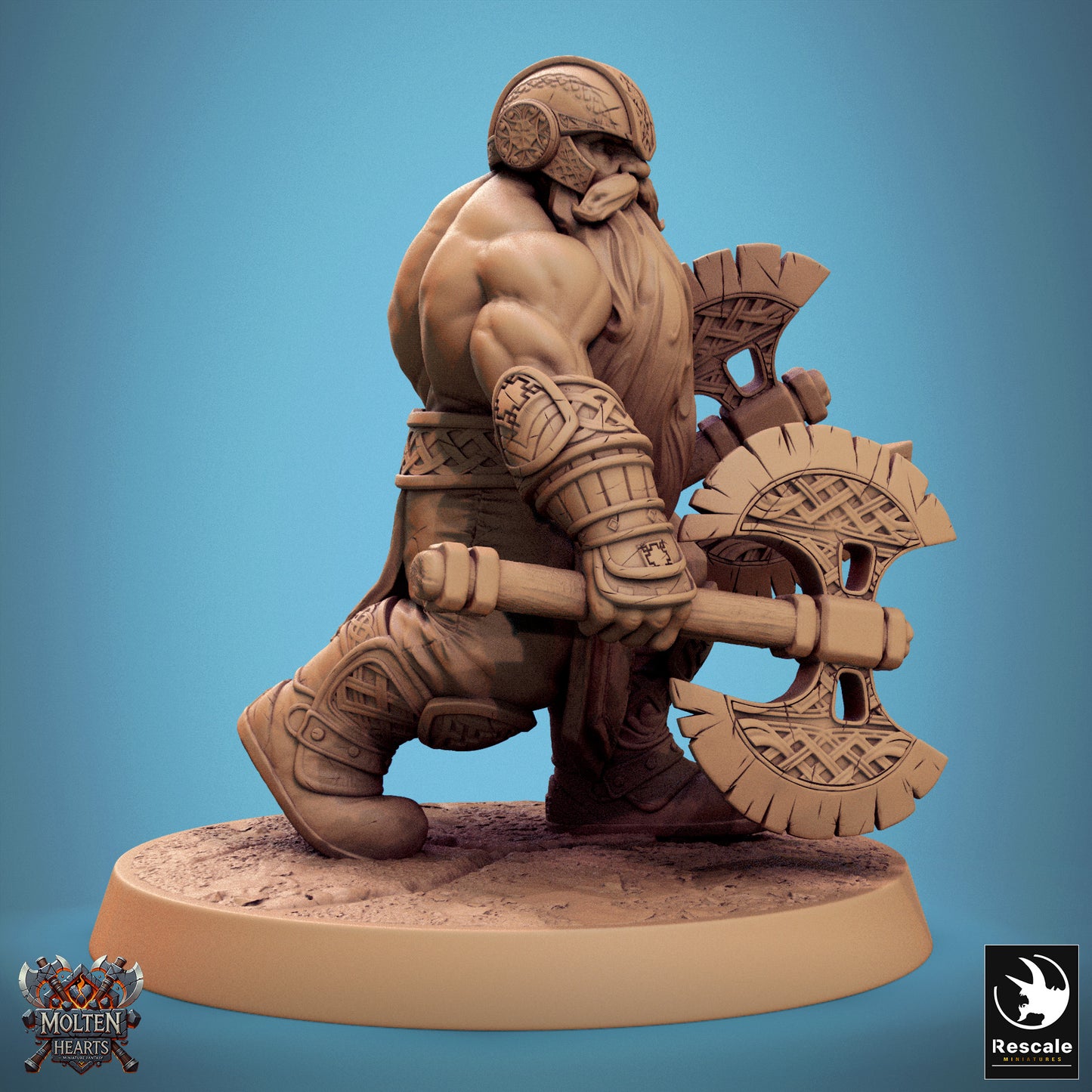 Dwarf Warrior - Dual Ax Walk Look