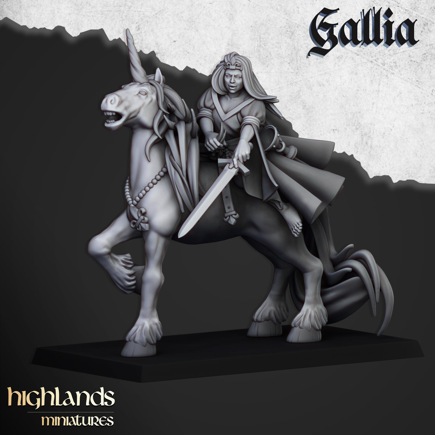 Lady of Gallia auf Einhorn