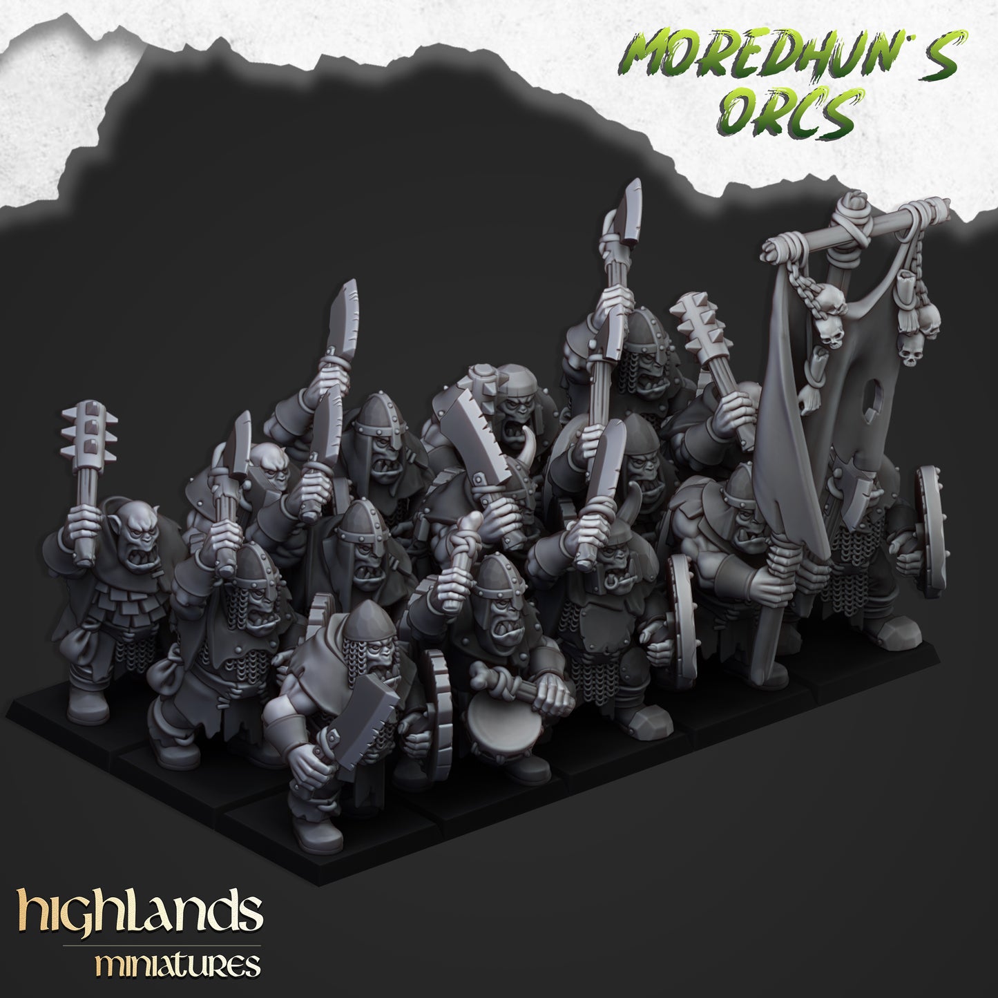 Ork-Krieger mit Handwaffen