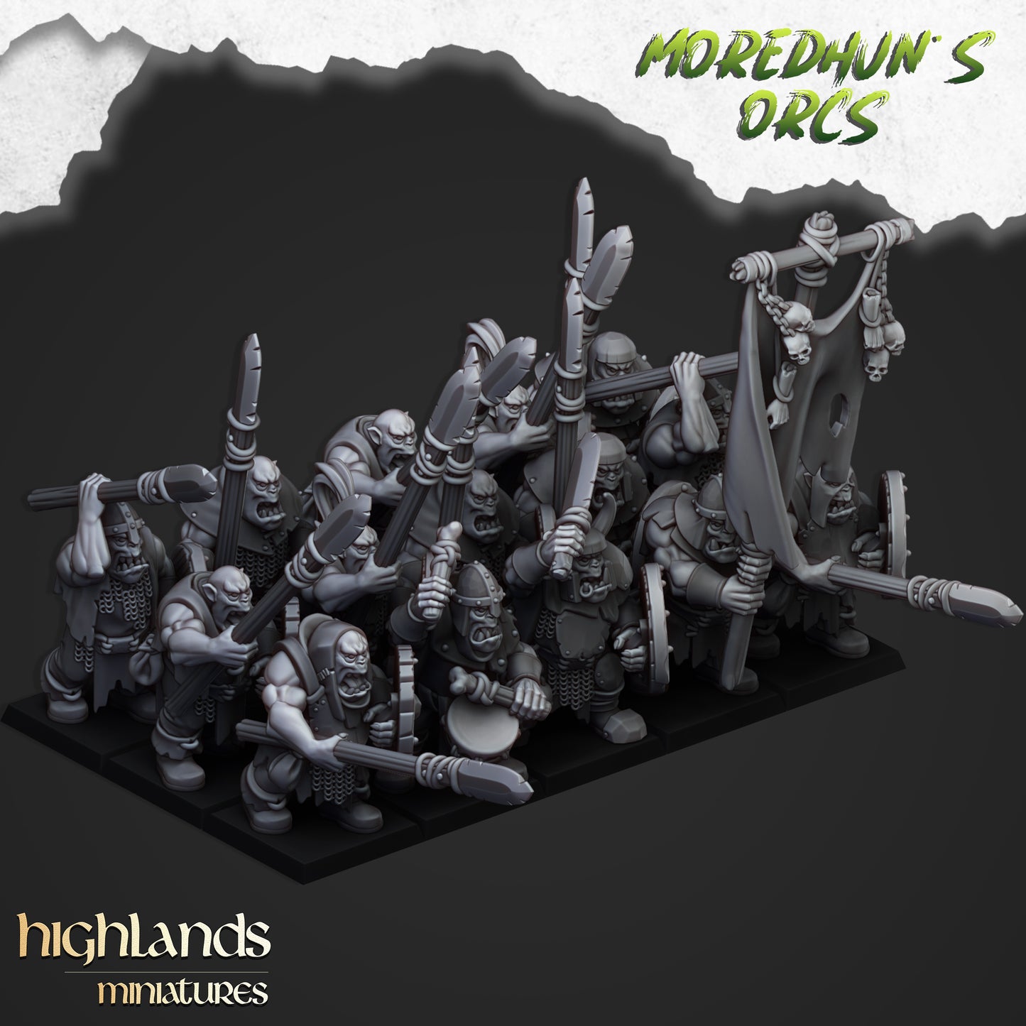 Ork-Krieger mit Speeren