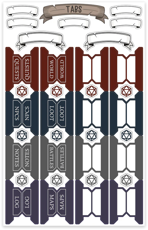 TTRPG Notebook Ministickers