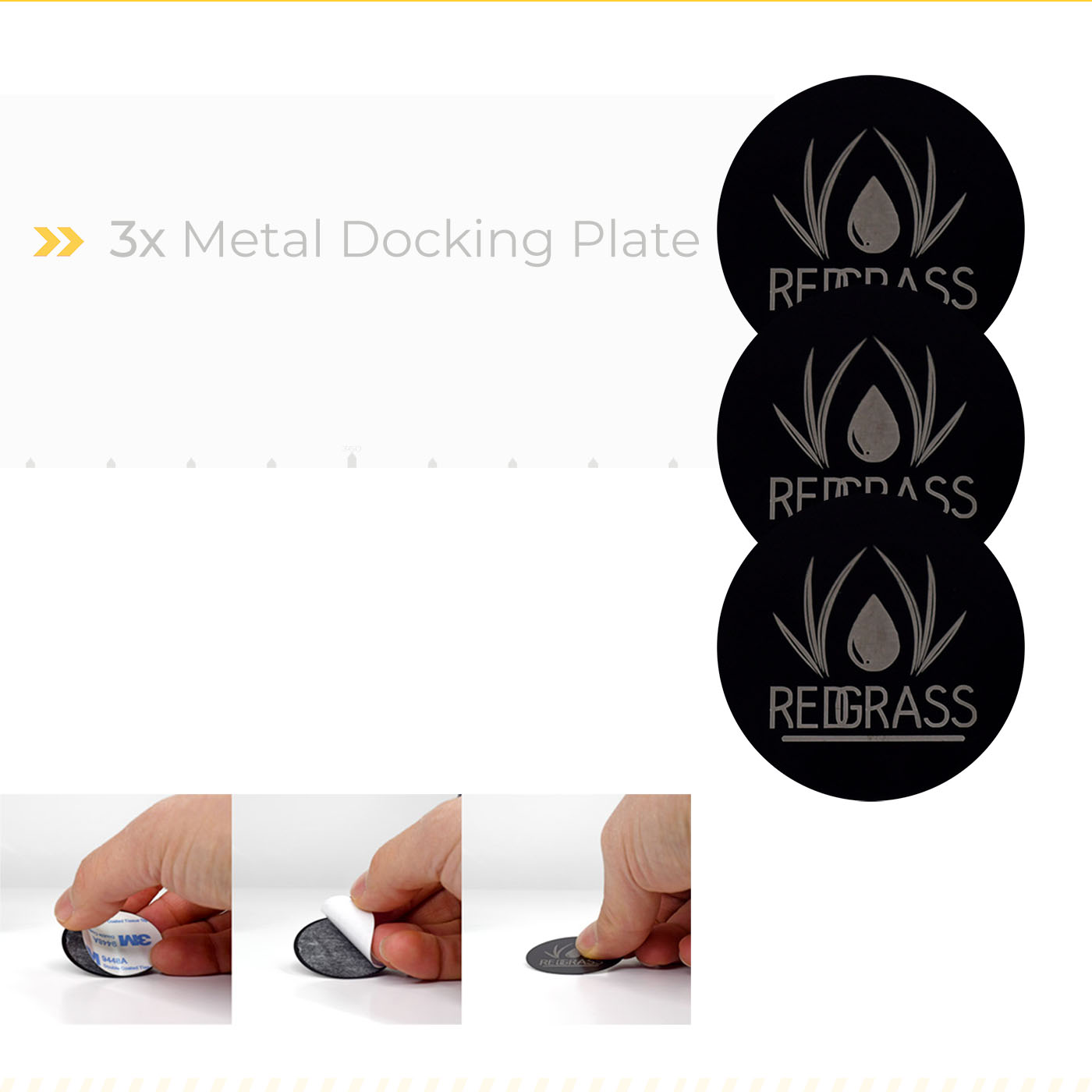 Metall-Dockingplatten für Lackiergriff v2 -3x