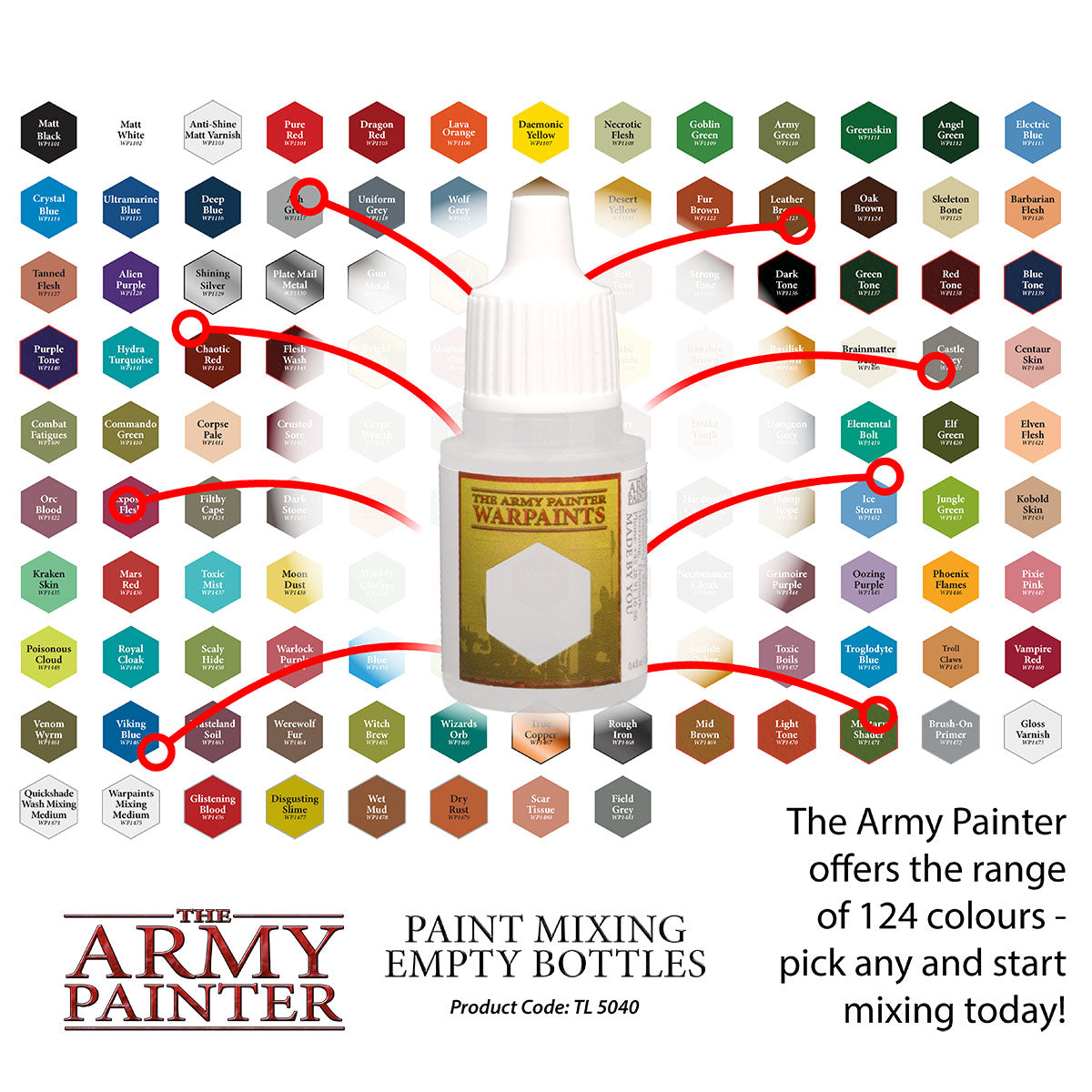6x leere Farbflaschen - 12ml