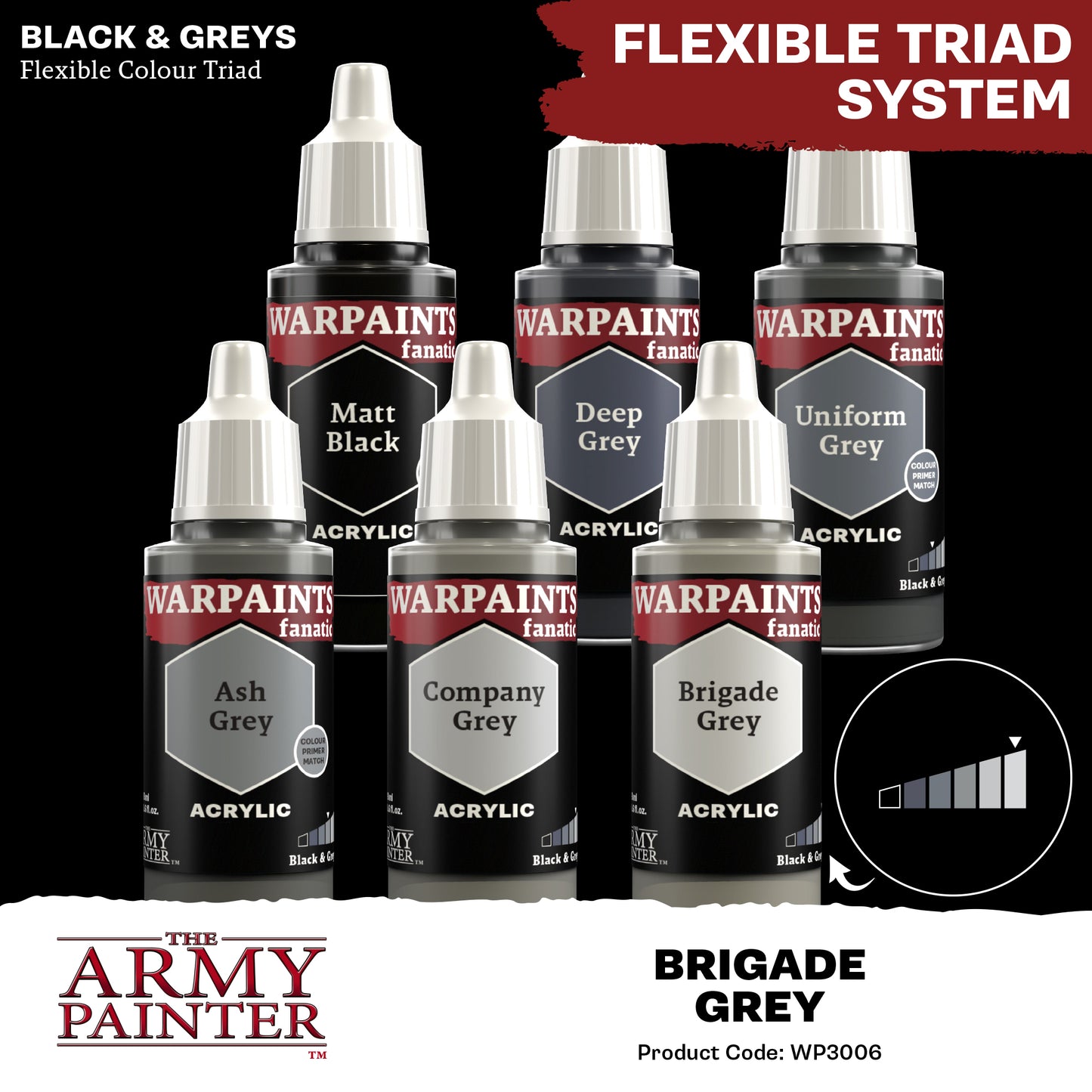 Kriegsbemalung Fanatic Brigade Grau