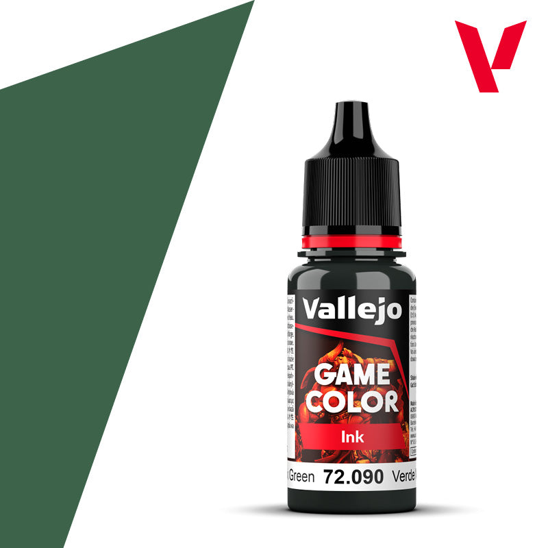 Spielfarbe Tinte Schwarz Grün - 18ml