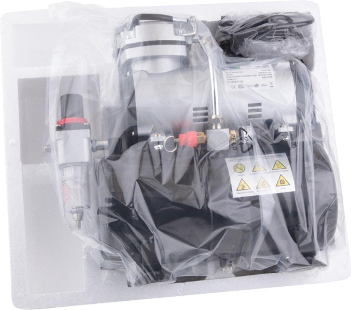 Airbrush mini compressor met luchttank