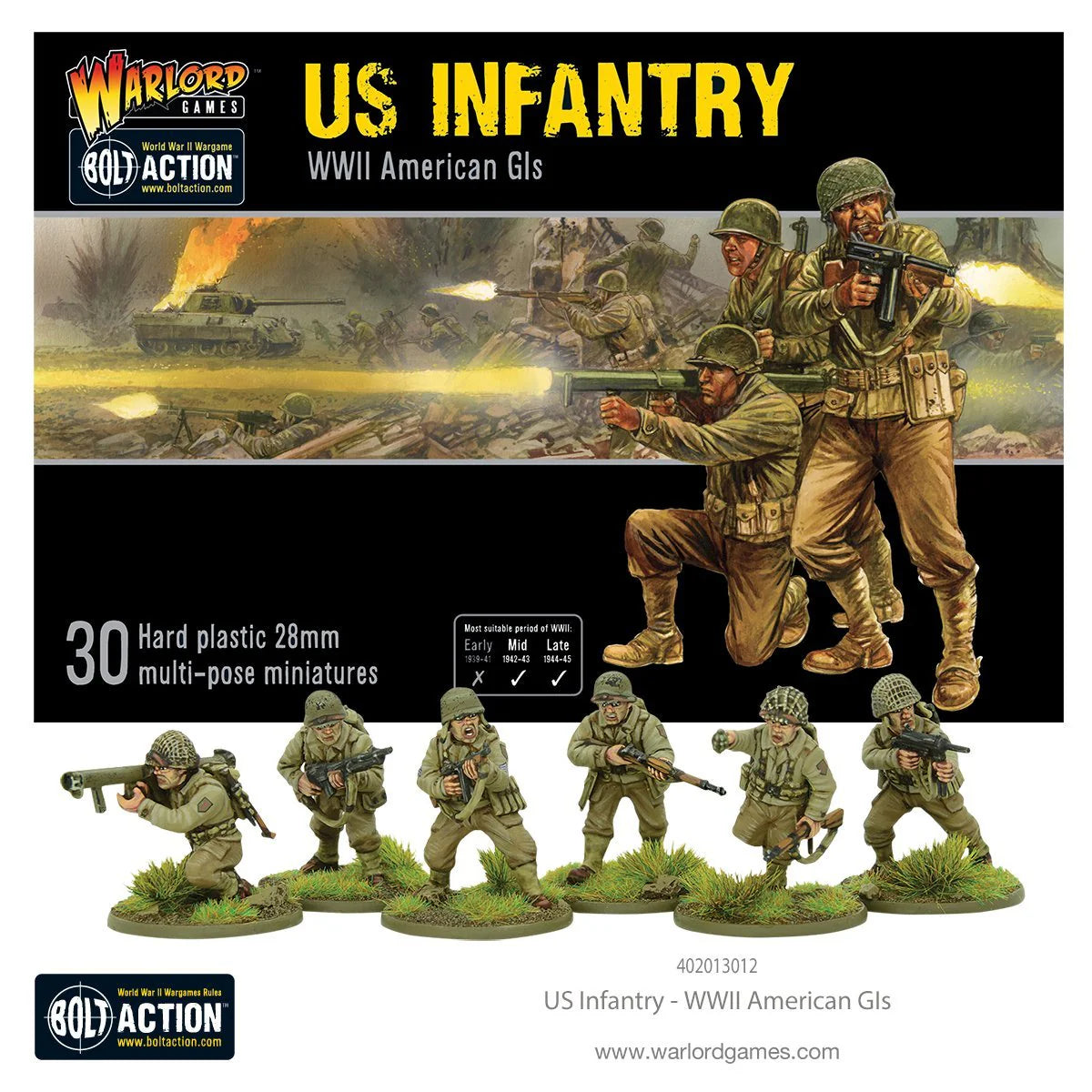 US-Infanterie - Amerikanische GIs aus dem Zweiten Weltkrieg
