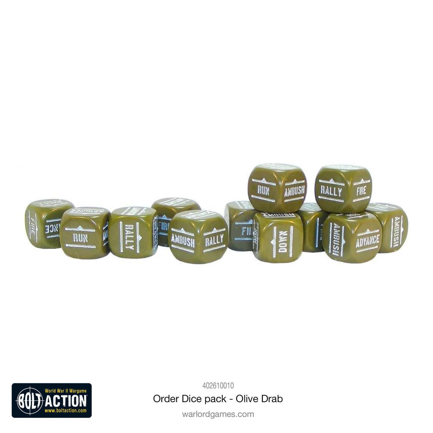 Bolt Action - Orderswürfel-Packung - Olivgrün