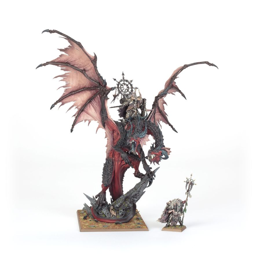 Warriors of Chaos - Lord/Sorcerer on Chaos Dragon