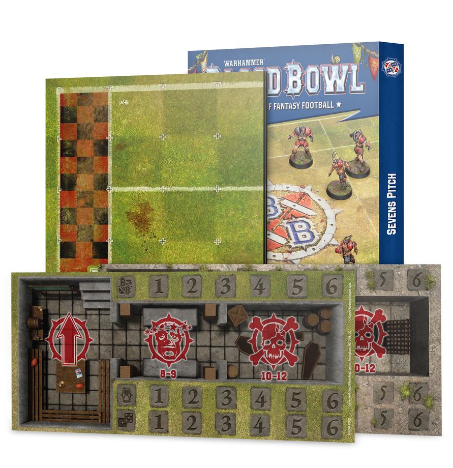 Blood Bowl - Sevens Pitch: Double-sided Pitch and Dugouts