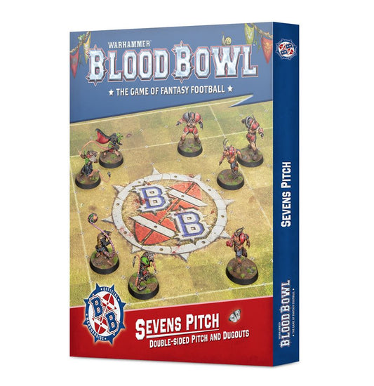 Blood Bowl - Siebener-Spielfeld: Doppelseitiges Spielfeld und Reservespieler-Zonen