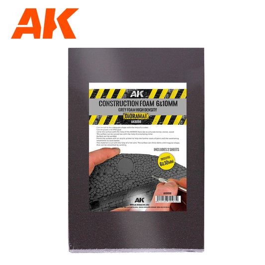 Konstruktionsschaumstoff Grau - 2x A4 - 6&amp;10mm