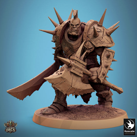 Brutale Ork-Schwertaxt – Bereit