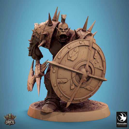 Infanterie-Ork-Speerschild – kampfbereit