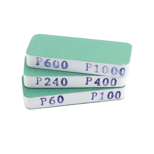 3 extra flexible, breite Handschleifpads 