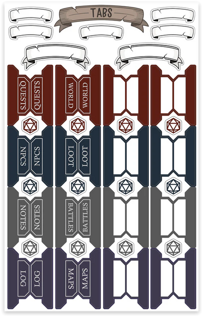 TTRPG Notebook Ministickers