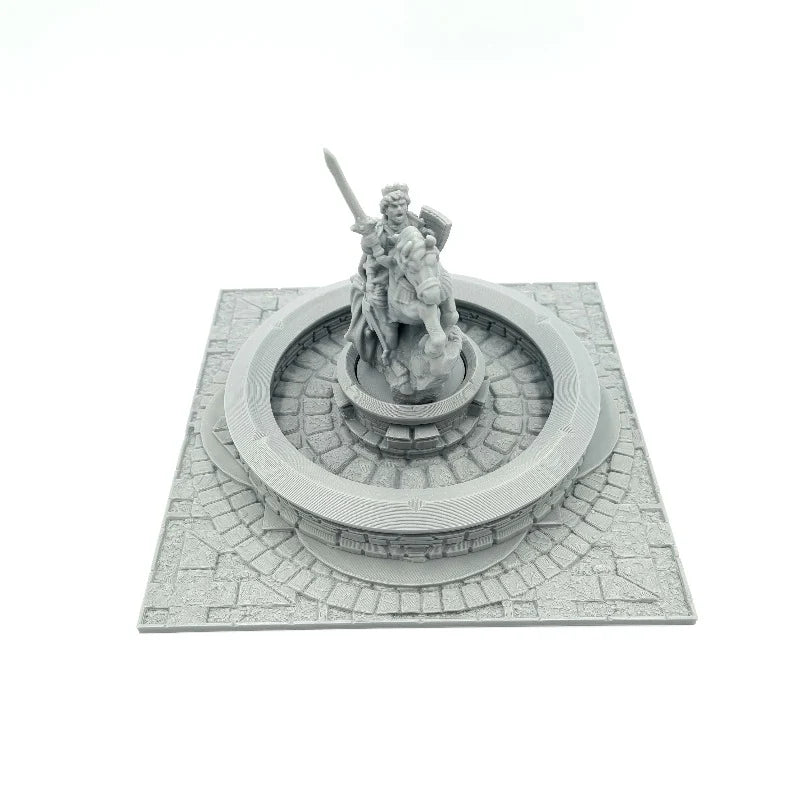 Brunnen mit Ritterstatue