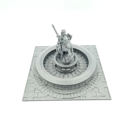 Brunnen mit Ritterstatue