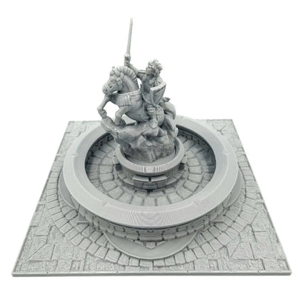 Brunnen mit Ritterstatue