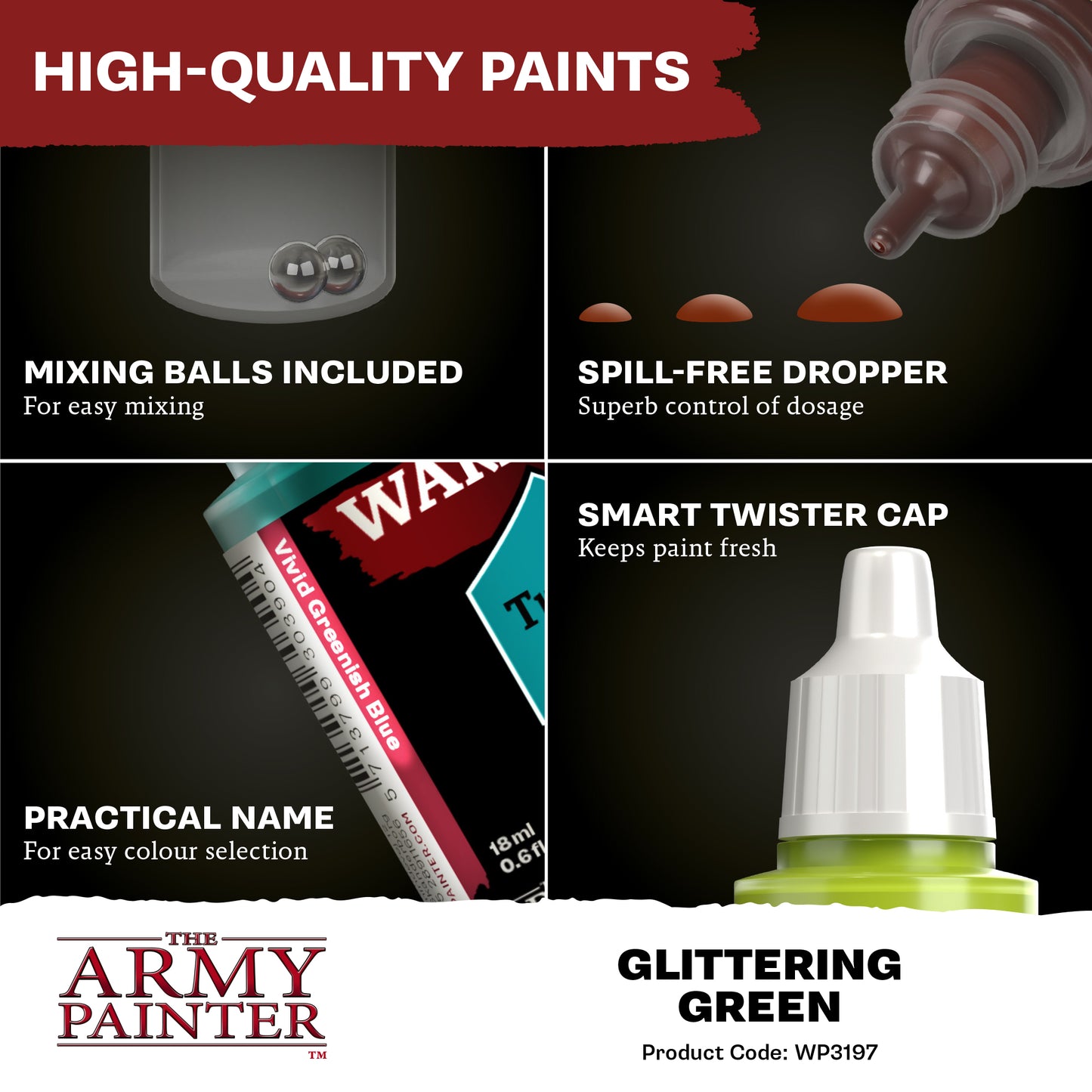 Warpaints Fanatic Glitzerndes Grün