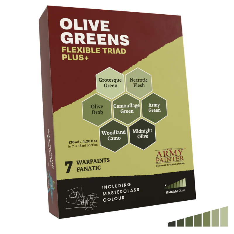 Warpaint Fanatic Triad PLUS - Olive Greens