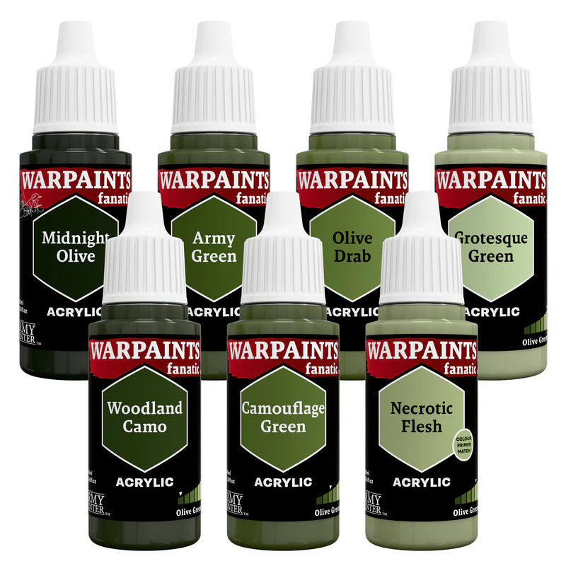 Warpaint Fanatic Triad PLUS - Olive Greens