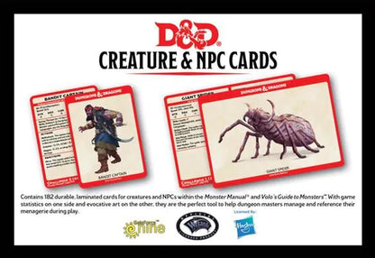 D&amp;D Monster Cards: NPCs and Creatures