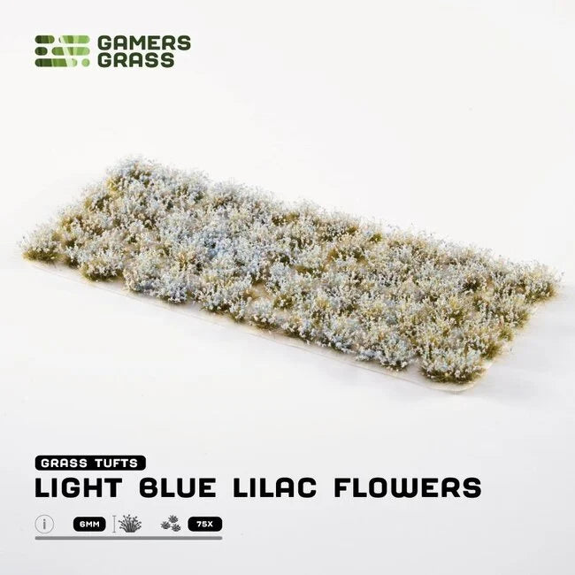 Light Blue Lilac Flowers 6mm