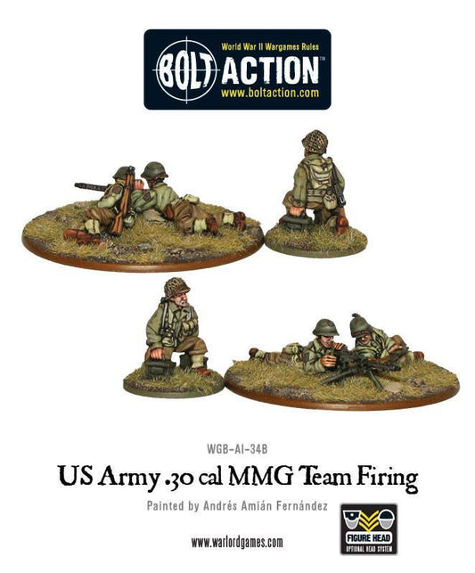 US Army .30 Cal MMG team firing